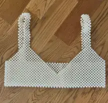 Pearl Beaded Crop Top