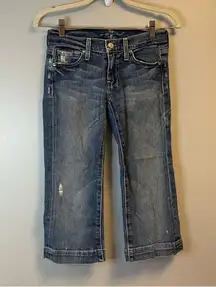 7 for all Mankind 7FAM Denim Dojo Cropped/ Ankle Jeans Sz 25 EUC
