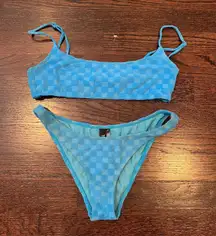 Triangl Blue Checkered Mica Bikini