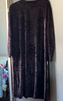FINAL MARKDOWN Diana Marco Brown crushed velvet vintage dress 2x