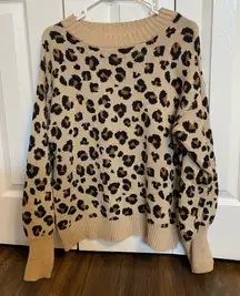 Cheetah print Crown and Ivy Sweater