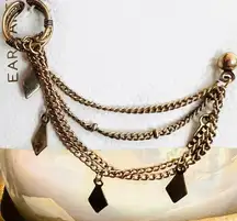 NWT Free People Ear Party Ear Cuff Antique Gold