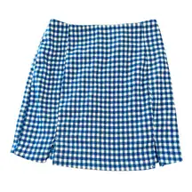 Love On a Hanger Blue Gingham Skirt Size 1‎ Juniors Women Zip Back