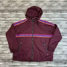 GAP GapFit Women's Hooded Windbreaker Jacket Coat Burgundy S SM Small Athletic