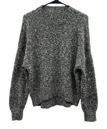 Jones New York Black & White Chunky Knit Long Sleeve Mock Neck‎ Sweater Size M