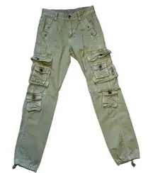 Vintage y2k japanese style cargo pants womens 29 multipocket baggy utility pants