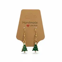 Handmade Christmas Tree Earrings