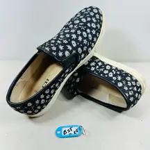 Coach Women's G2680 Slip-On Sneaker Floral Leather Trim Shoes Size 7,5