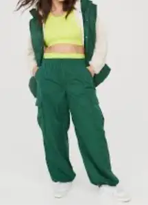 Offline by Aerie Move It Cargo Track Jogger Pants Dark Green‎ Active Casual XS