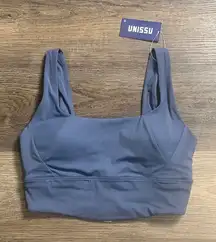 UNISSU Women's Navy Slate Padded Yoga Athletic Sports Bra Medium NEW