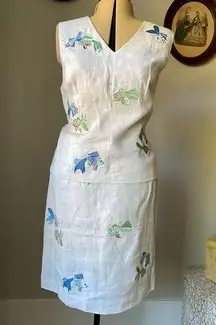 Vintage Y2K NWT Talbots linen set with goldfish