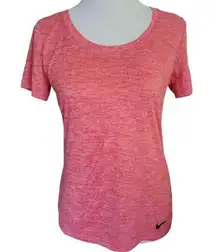 Nike  T-Shirt Dry Legend Training Running Athletic Coral Scoop Neck Women Sz S