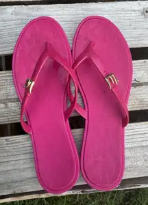MICHAEL KORS MK JELLY Hot Pink Flip Flop Thong‎ Sandals Read
