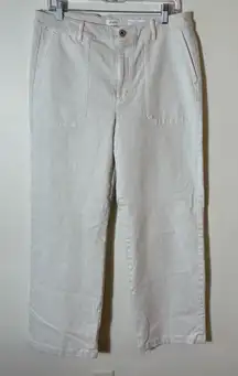 J. Jill High‑Rise Angled‑Pocket Wide‑Leg Jeans in Ivory Size‎ 14P