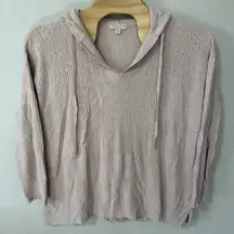 Barefoot Dreams CozyChic Ultra Lite Perforated Pullover Hoodie Pink Womens‎ 2X