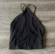 NWOT Black spaghetti strap halter crop top tank top