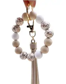 Keychain Leopard Print Wristlet Bracelet