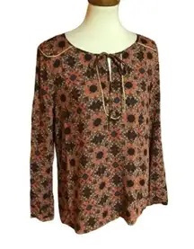 Gibson Latimer ethnic vibes peasant top