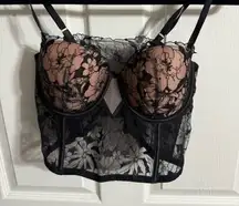 Victoria's Secret Lace Corset Top Bustier Floral