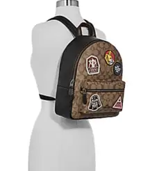 Star Wars X   Medium Charlie Backpack In Signature Canvas With Patches