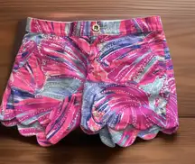 Lilly Pulitzer‎ Buttercup Shorts 00 Oh My Guava Floral Beach Tropical Y2K