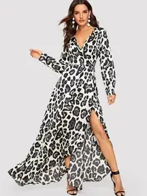 Womens Leopard Maxi Dress 