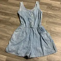 Playsuit Denim Light Washed Romper; small Women’s