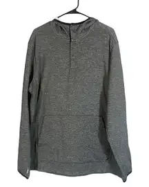 Mountain Hard Wear Gray Hooded Pullover Quarter Zip Sweatshirt Women Sz XXL