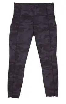 Lululemon Fast and Free Tight II Camo Deep Coal Multi Sz 8