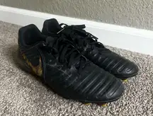 Nike Black and Gold Athletic Soccer Cleats