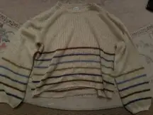 multicolored stripe knit sweater 