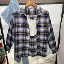 Unisex Levi’s Plaid Worker Flannel Layering Button Up Long Sleeve Overshirt