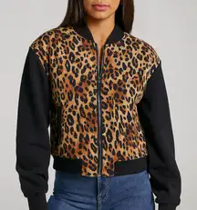 Forever 21 Animal Print Jacket with Black Trim