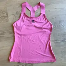 Adidas Women’s Tennis Y-Tank Top size small pink primegreen aero ready