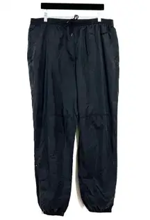 Vtg. 90s Nike White‎ Tag Track Pants Mens XL Charcoal Nylon Windbreaker Running