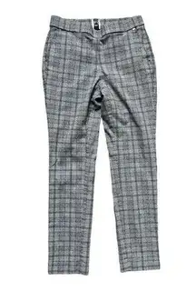 Womens Anne Klein Static Plaid Pull-On Skinny Dress Pants - Sz XS