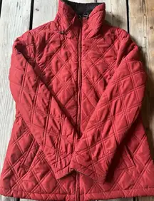 Weatherproof Women Red w/Faux Fur Lining Coat w/ Zipper Closure Size Medium