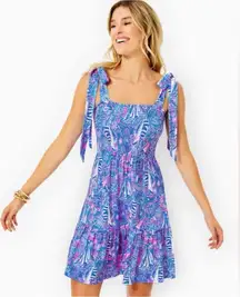 Lilly Pulitzer Women's Kailua Smocked Mini Dress Size Medium‎