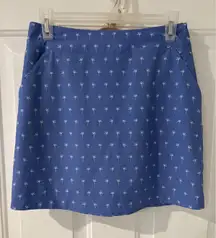 Vineyard Vines Performance Skort Palm Print Golf Athletic Blue Skirt Pockets XXS