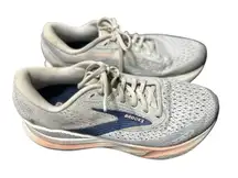 Brooks Ghost 13 Running Shoes Women's Size 8 Wide Light Gray Blue