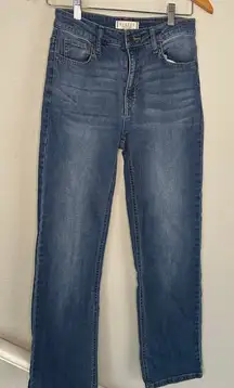 Harper High Rise Straight Jeans Size 26 Rise 10" Y2K Francesca's