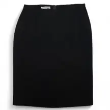 René Lezard Black Tailored Straight Pencil Skirt Back Slit Made Germany Size 4