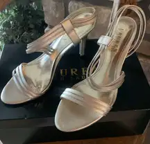 Beautiful gold, Ralph Lauren heels, 7 1/2