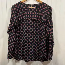 Banana Republic  ruffle long sleeve blouse