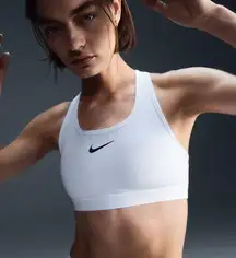 Nike Dri-Fit Classic White Sports Bra Size Small