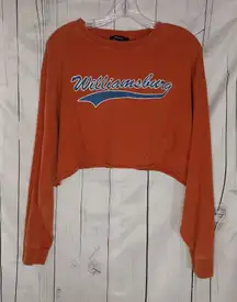 Forever 21 Williamsburg Burnt Orange Cropped Retro Sweatshirt