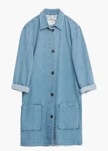 Zara denim jacket- the Levita long denim coat