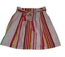 Lost & Wander Striped Mini Skirt Size Small