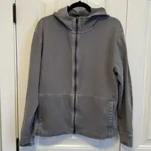 Nike  Dri-Fit Gray Zip Up Hooded Jacket