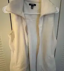 Chaps Off-White Quilted Vest